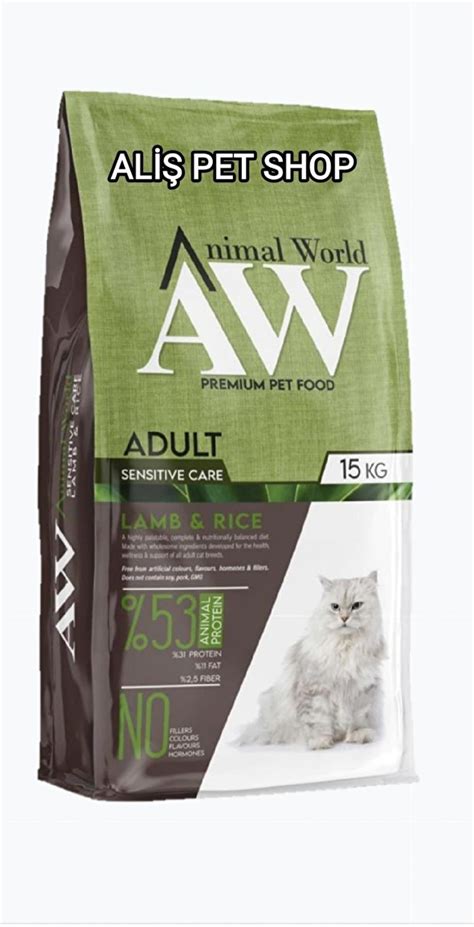 ANİMAL WORLD Kuzu Etli Pirinçli Yetişkin Kedi Maması 15 Kg Fiyatları ve