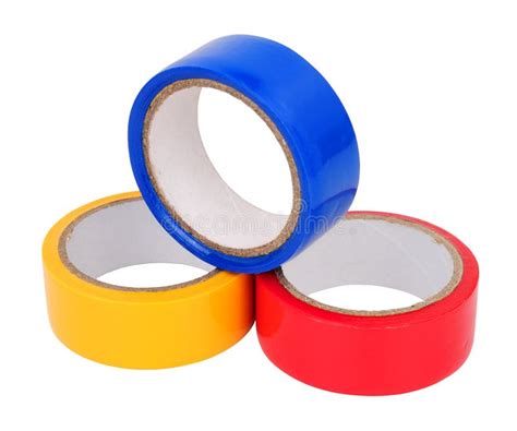 Rolls Of Coloured Electrical Insulation Tape Stock Photo Image Of