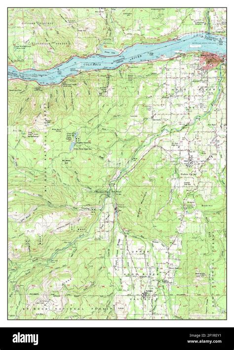 Hood River Oregon Map 1957 1 62500 United States Of America By