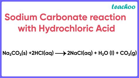 Balanced Equation Of Sodium Carbonate And Hydrochloric Acid