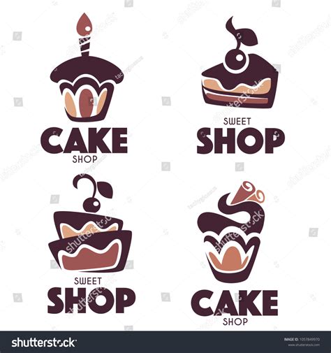 Bakery Pastry Confectionery Cake Dessert Sweets Stock Vector Royalty