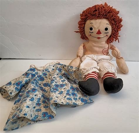 Raggedy Ann Doll Georgene Novelties 1947 Johnny Gruelle S Own Raggedy Ann 15 Vintage Rag Doll