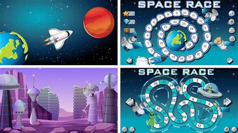 Free Vector | Set of space games