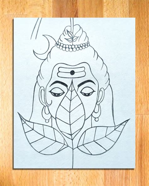 Lord Shiva Half Face Drawing Easy For Beginners Simple Bholenath Drawing Step By Step Easy