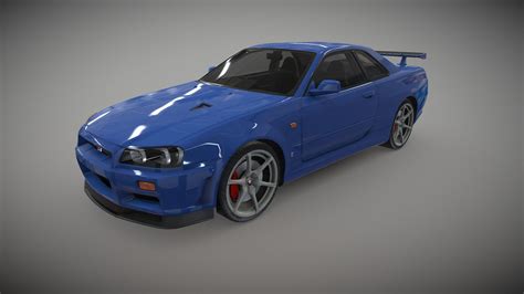 Nissan Skyline Gtr R34 Download Free 3d Model By Creative 44 Off