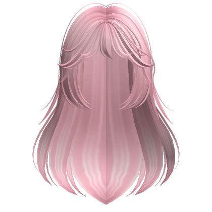 Long Flowy Anime Hair W Bangs Pink Roblox