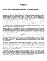 Human Resource Management Case Study Assignment Pdf Human Resource