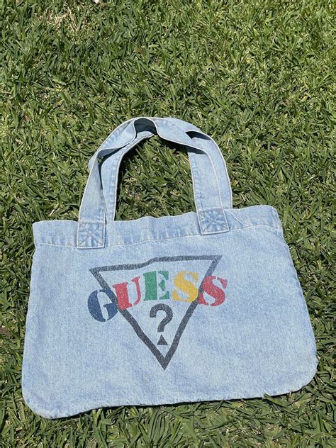 Vintage Vintage 90s Guess Denim Tote Bag Grailed