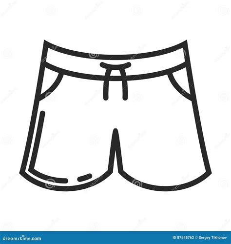 Shorts Vector Icon Stock Vector Illustration Of Beachwear