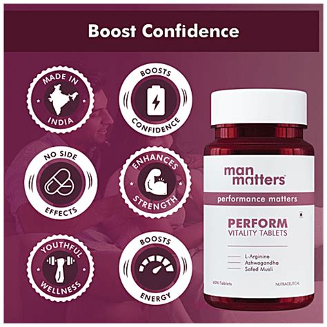 Buy Man Matters Perform Vitality Tablets With L Arginine Ashwagandha