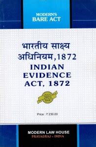 INDIAN EVIDENCE ACT 1872 Bare Act Diglot Edition 2023 Buy INDIAN