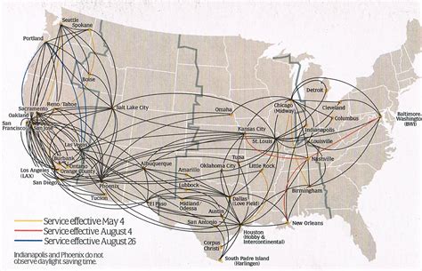 Southwest Airlines Route Map