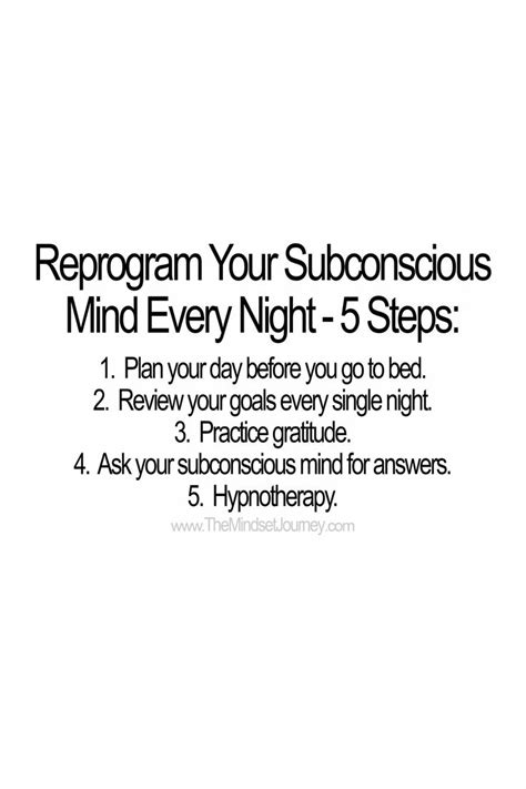 Reprogram Your Subconscious Mind Every Night 5 Steps The Mindset