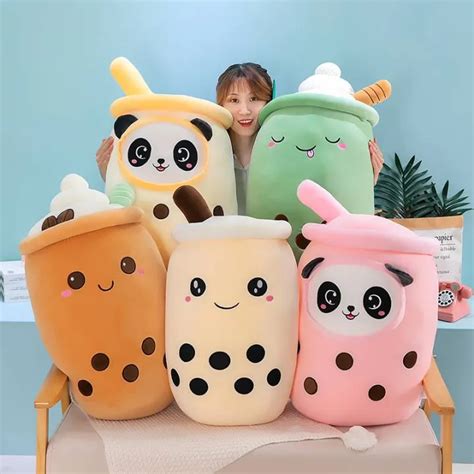 In Stock 35cm Bubble Tea Plush Toy Stuffed Boba Plush Pillow Milk