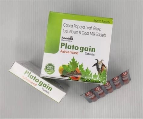 Platogain Advanced Carica Papaya Leaf Giloy Tulsi Neem Goat Milk