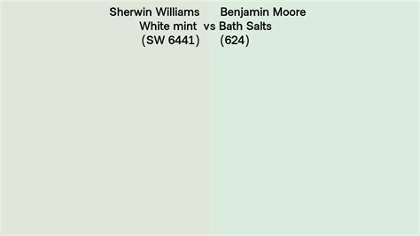 Sherwin Williams White Mint SW 6441 Vs Benjamin Moore Bath Salts 624