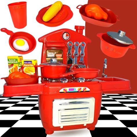 Cozinha Infantil Fogão De Brinquedo Kit Panelinhas Completo