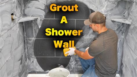 How To Grout A Shower Wall Easy Step By Step Guide Youtube