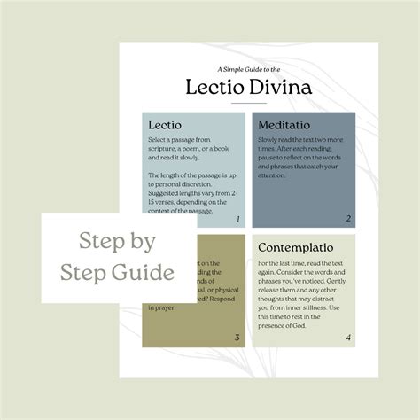 Lectio Divina Printable Journal Digital Download Guide For Scripture