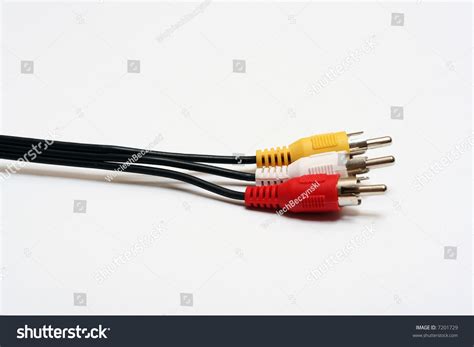 Cable Splits Into Yellow White And Red Plug. Stock Photo 7201729 ...