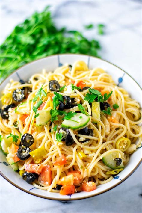 Spaghetti Salad [vegan & easy] - Contentedness Cooking