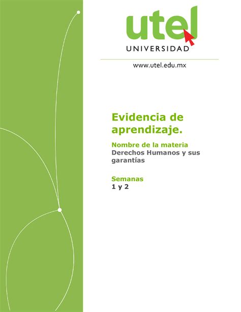 Dhg Ea Evidencia De Aprendizaje Derechos Humanos Y Sus Garantias