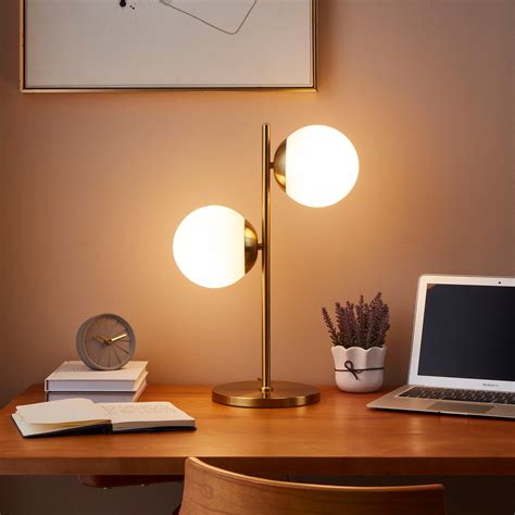 Brightech Sphere 20 In Mid Century Modern Integrated Led Desk Table
