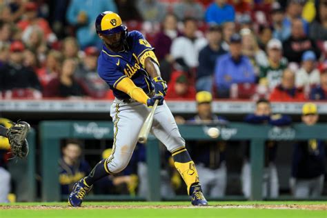 Andrew Mccutchen Designated Hitter For The Milwaukee Brewers Last Year