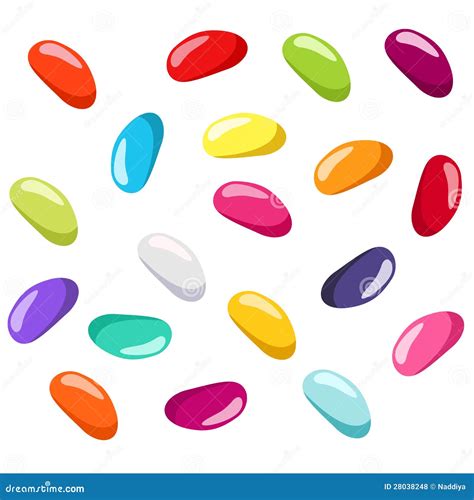 Jelly Beans Of Various Colors Vector Illustration Royalty Free Stock