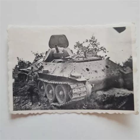 Foto Wehrtechnik Russland Russischer Panzer Tank T Wk Ww Soldat Eur