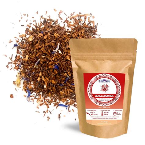 Vanilla Rooibos Tea 4oz 113g Decaf Whole Loose Leaf Red Tea Blend