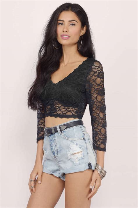 Lace Crop Tops Bustier Bralette Crochet Tobi