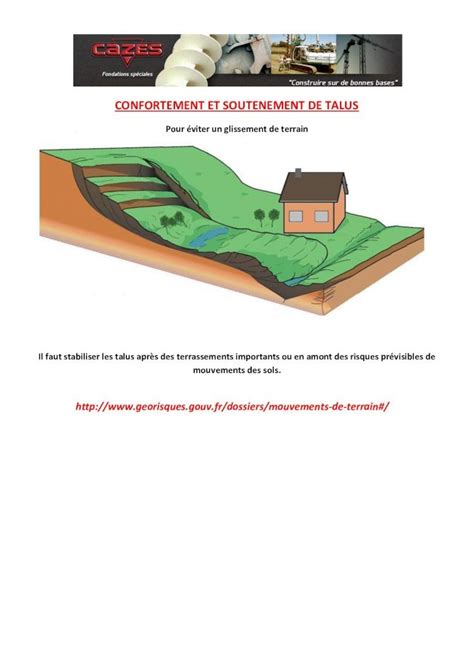 Pdf Confortement Et Soutenement De Talus Validation De La Note