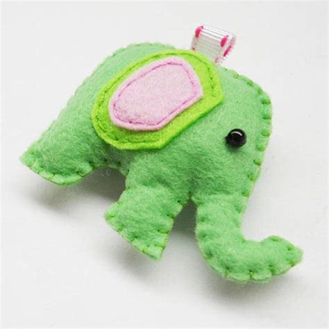 Handmade Felt Elephant Keychain