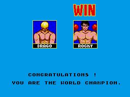 Ending For Rocky Sega Master System