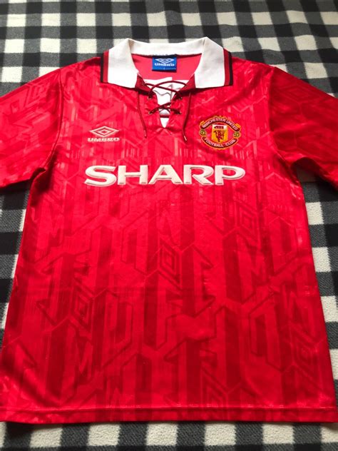 Manchester United Umbro Cantona 1992 Home Shirt Jersey Mu Man Utd Men