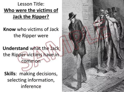 PPT - Lesson Title: Who were the victims of Jack the Ripper? Know who ...