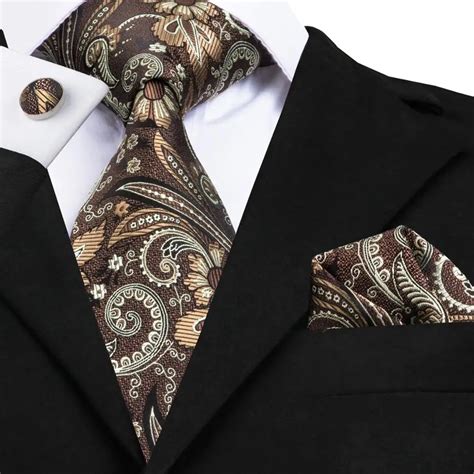 C Hi Tie Paisley Style Corbatas Tie For Men Silk Jacquard