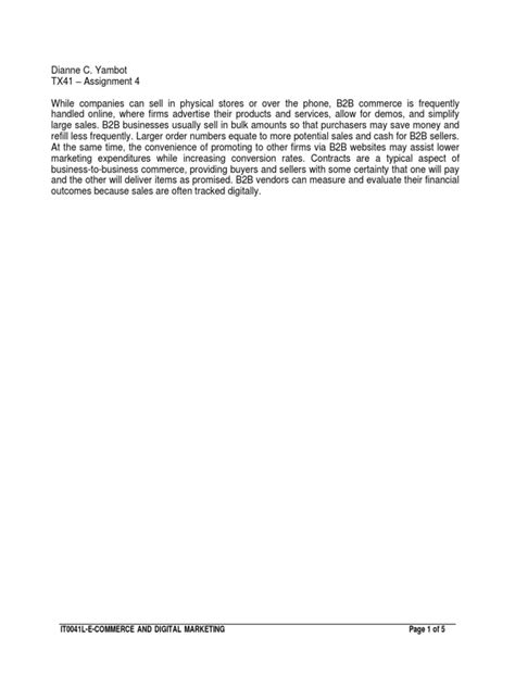 Yambot - Assignment 4 PDF | PDF