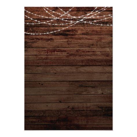 Rustic Wood W Lights Postponed Wedding Card Zazzle