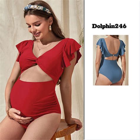 Bikini bầu đồ bơi cho mẹ bầu kín đáo bigsize chất vải co dãn tốt kín đáo hở lưng sexy xoắn ngực