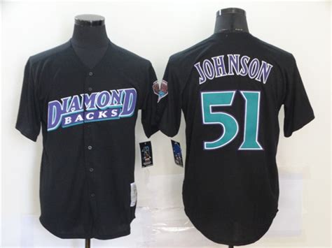 Arizona Diamondbacks 51 Randy Johnson Throwback Black Mesh Batting