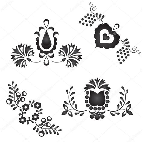 Traditional folk ornaments — Stock Vector © kurka.lukas #26438289