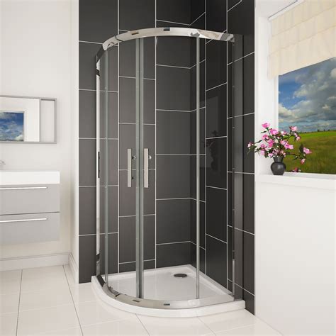 Easy Walk In Glass Quadrant Corner Sliding Door Shower Enclosure