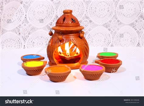 Diwali Diya Rangoli Colors Diwali Celebration Stock Photo 1851496048 ...