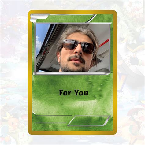 Custom Pokemon Card Template Van Gogh Frame Digital Template Etsy