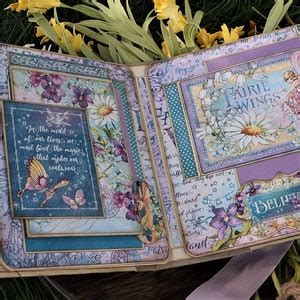 Fairie Wings Graphic 45 Mini Album Tutorial By Nostalgiquescrap Etsy