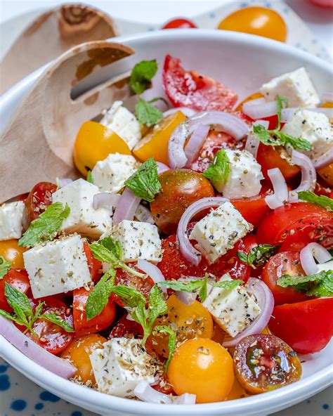 Fresh Garden Cherry Tomato Feta Salad Clean Food Crush