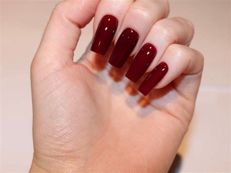 Burgundy Square Nails Red Fake Nails Red Press On Nails Etsy