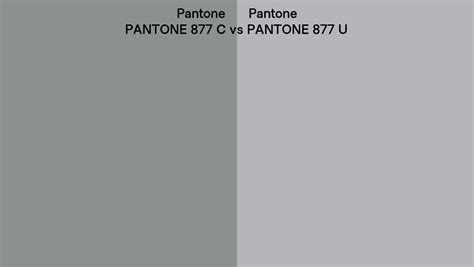 Pantone 877 C Vs PANTONE 877 U Side By Side Comparison